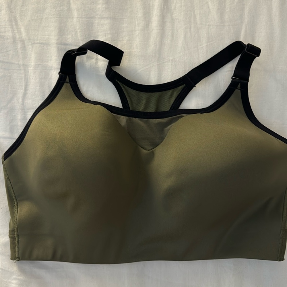 Olive green All in Motion Medium Support Sports Bra Large